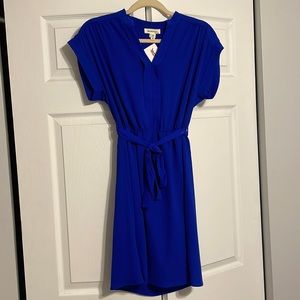 Monteau-Medium-Blue-Short sleeve womens dress